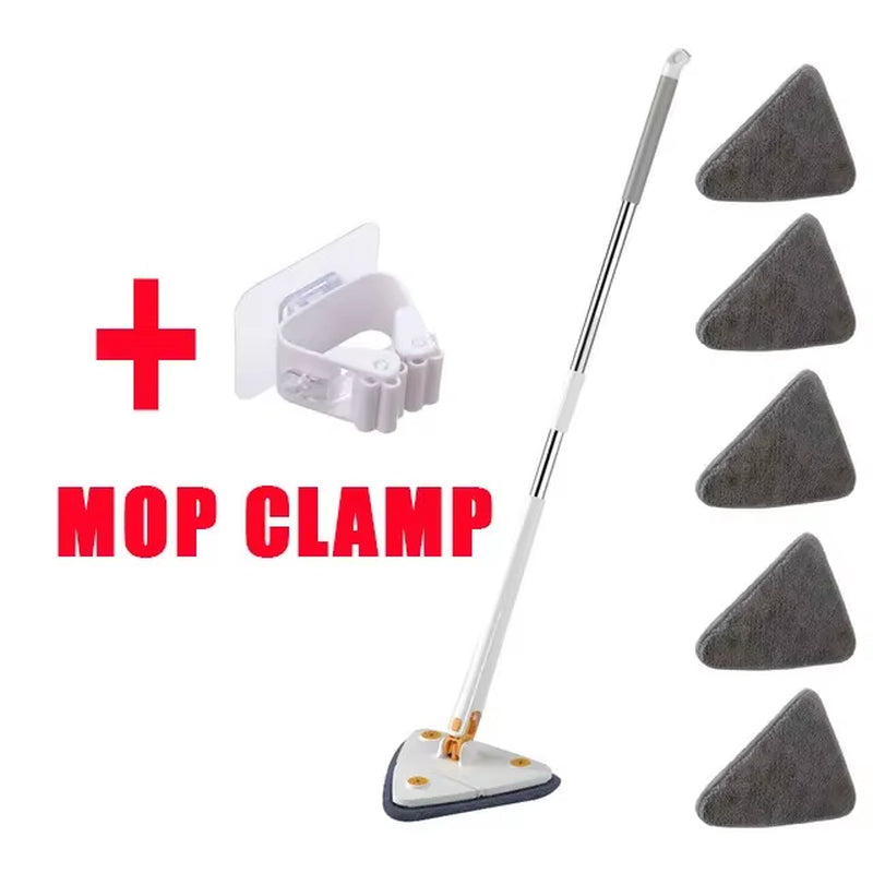 Triangle 360 ​​Cleaning Mop Adjustable Telescopic Household Ceiling Cleaning Brush Tool Self Draining Cleaning Tiles and Walls