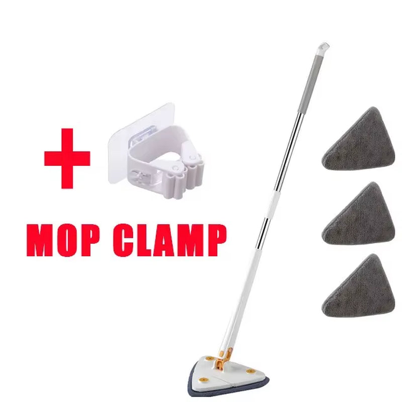 Triangle 360 ​​Cleaning Mop Adjustable Telescopic Household Ceiling Cleaning Brush Tool Self Draining Cleaning Tiles and Walls